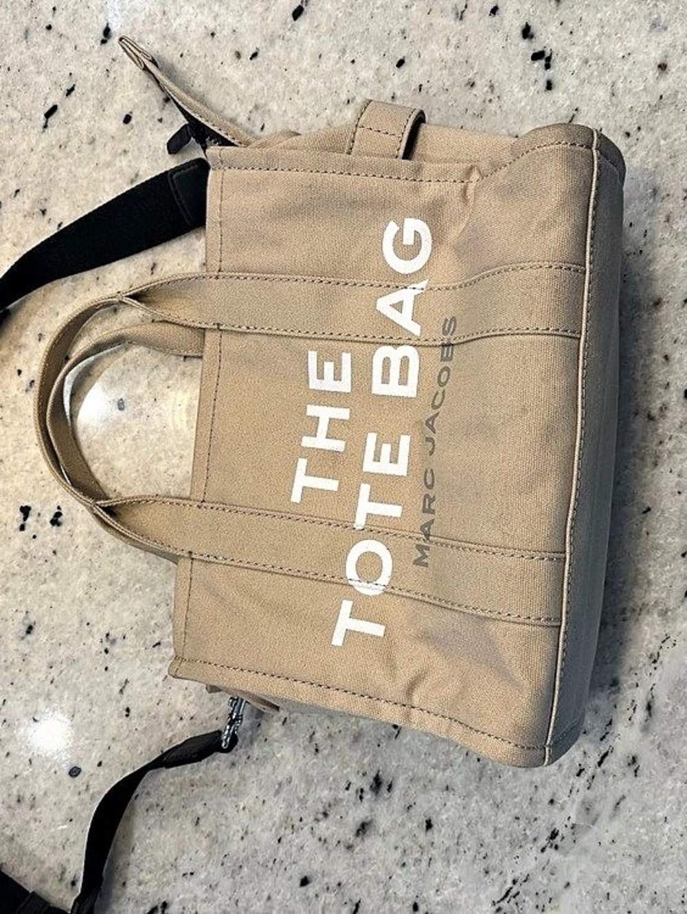 Marc Jacobs The Small Canvas Tote Bag Beige & Black Tote